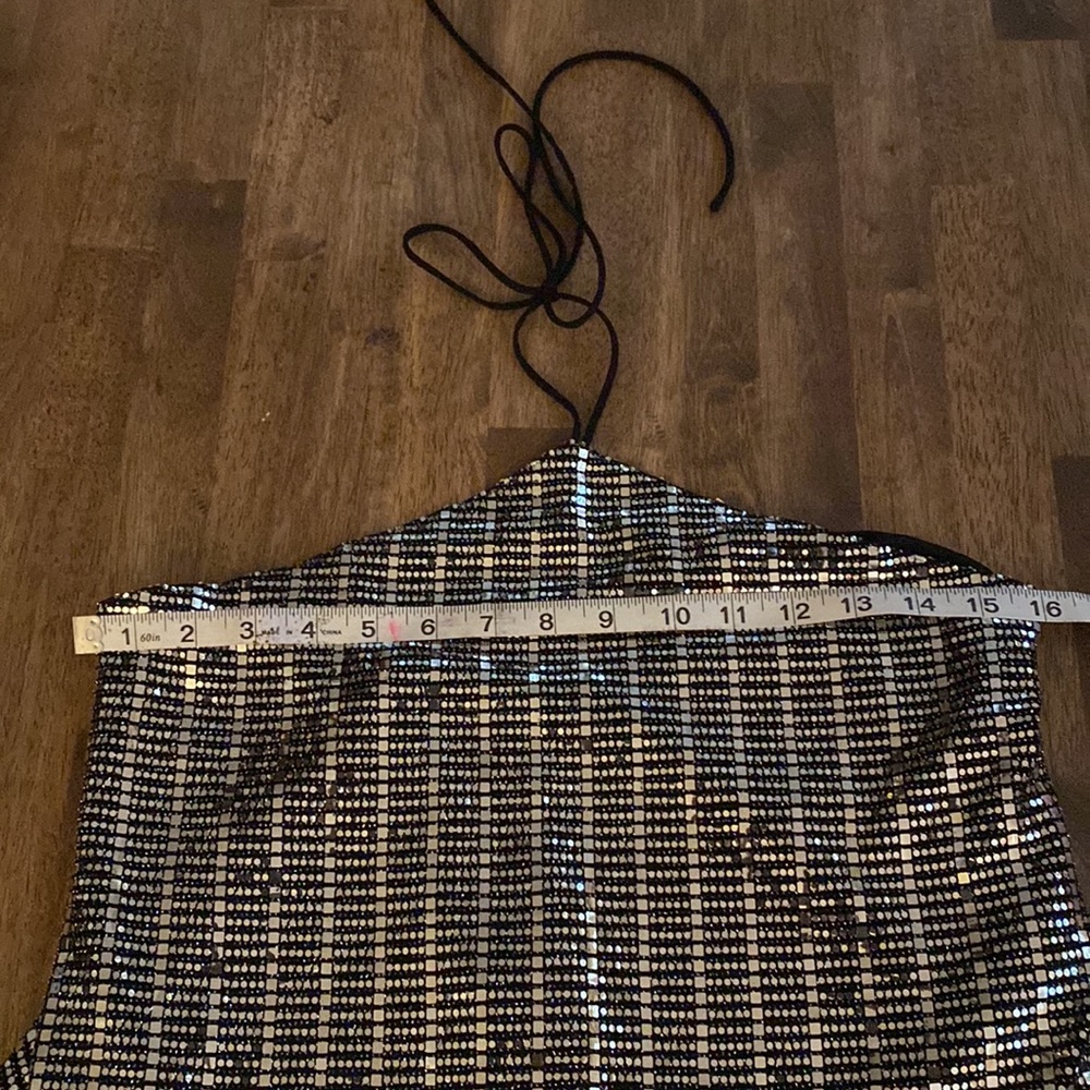 Zara Silver Halter Top - Picture 9 of 12